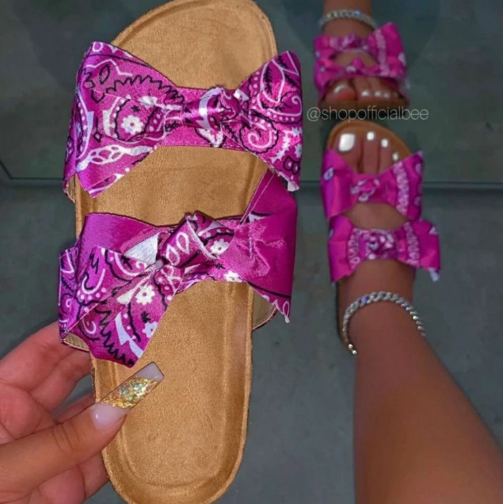 Bandana print slip ins